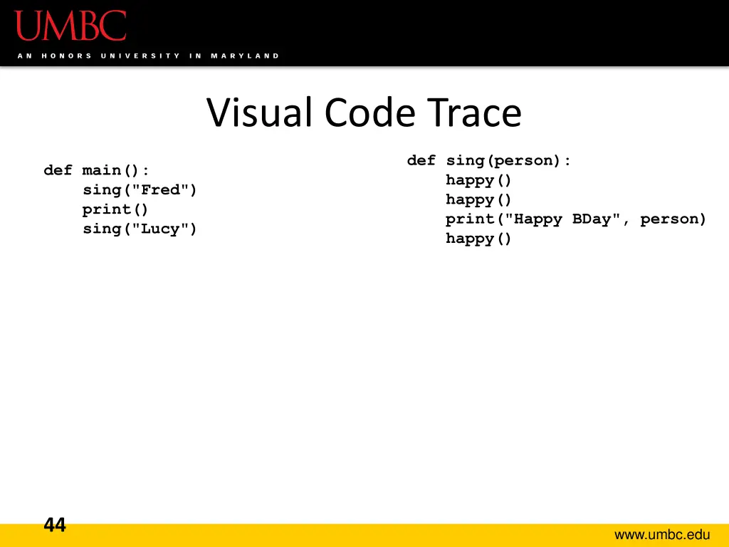 visual code trace