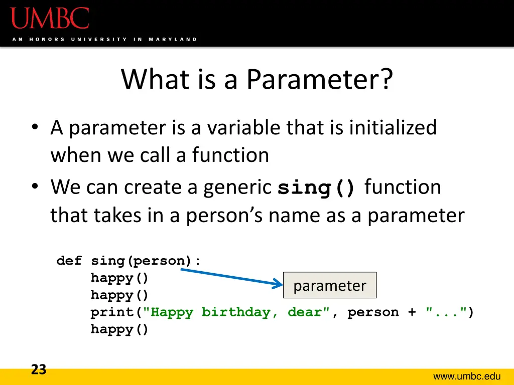 what is a parameter