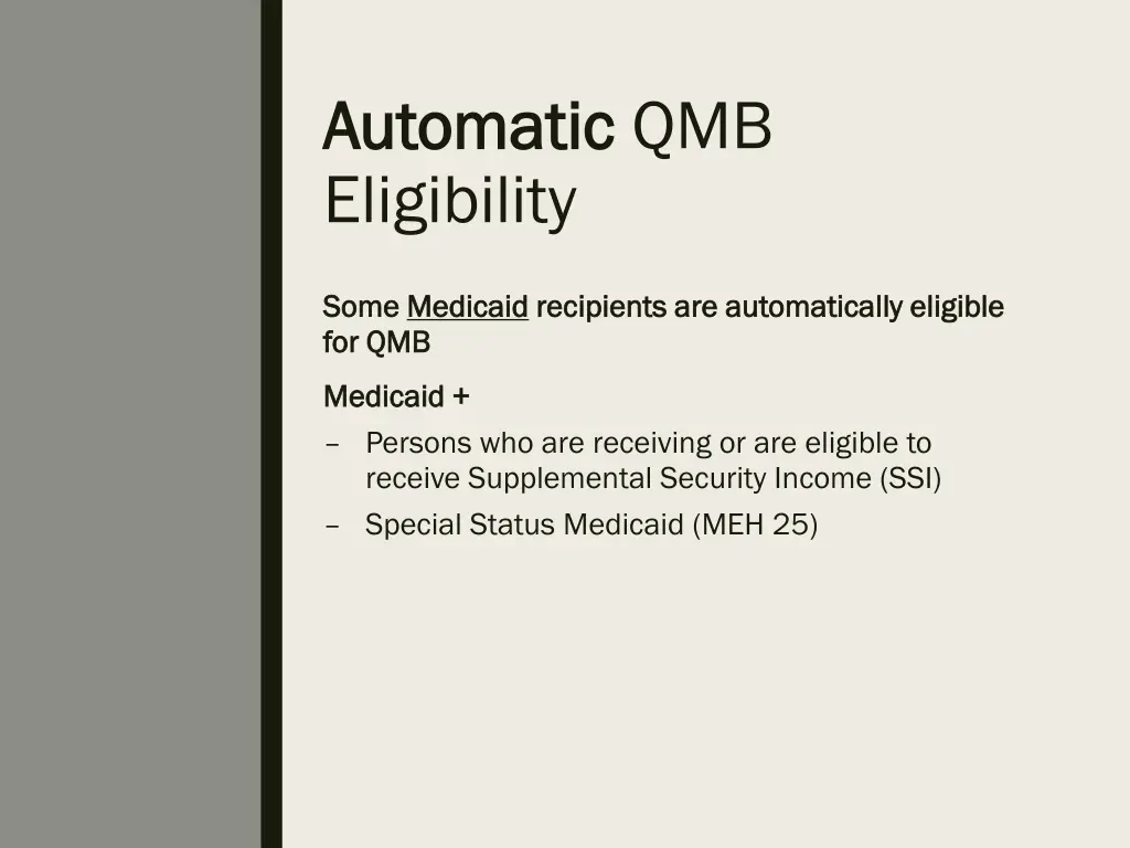 automatic automatic qmb eligibility