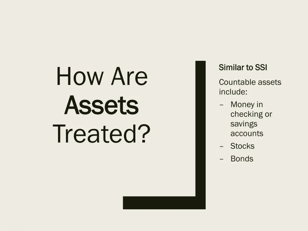 how are assets assets treated