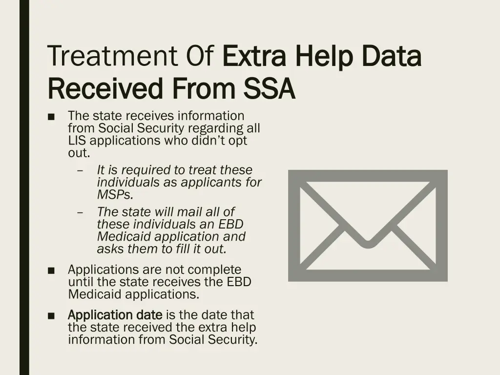 treatment of extra help data extra help data