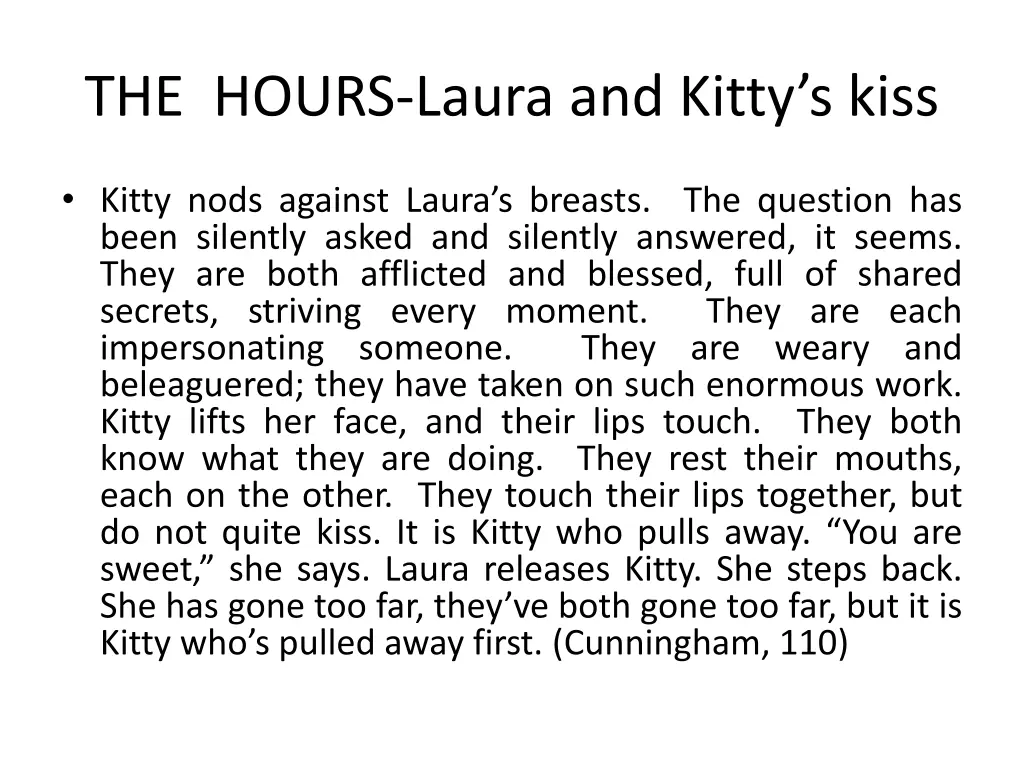 the hours laura and kitty s kiss