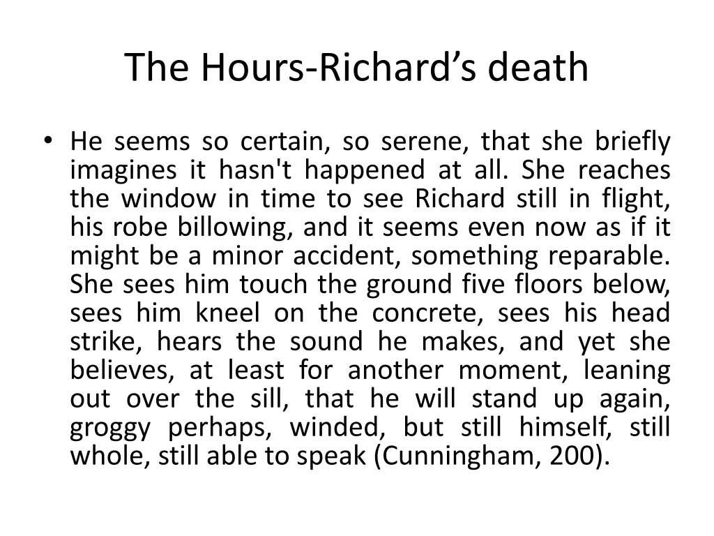 the hours richard s death 1