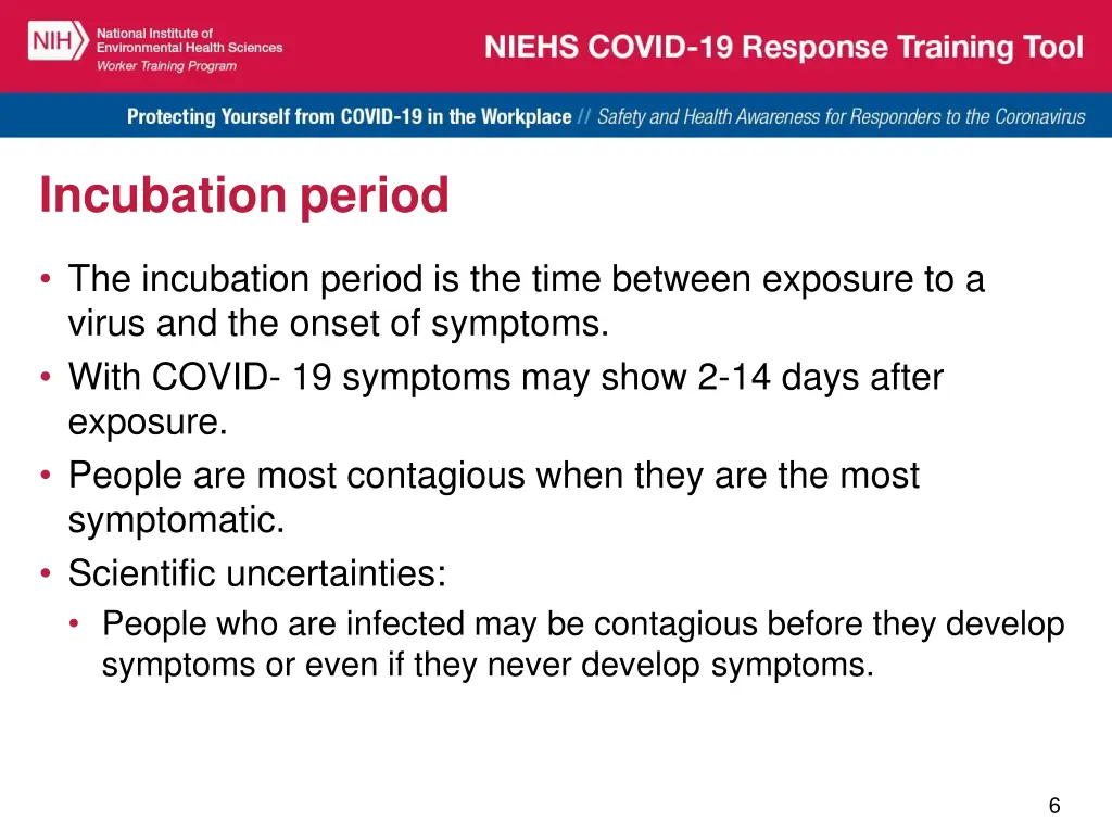 incubation period