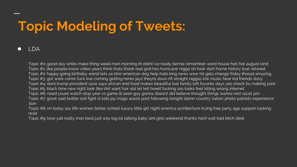 topic modeling of tweets 1