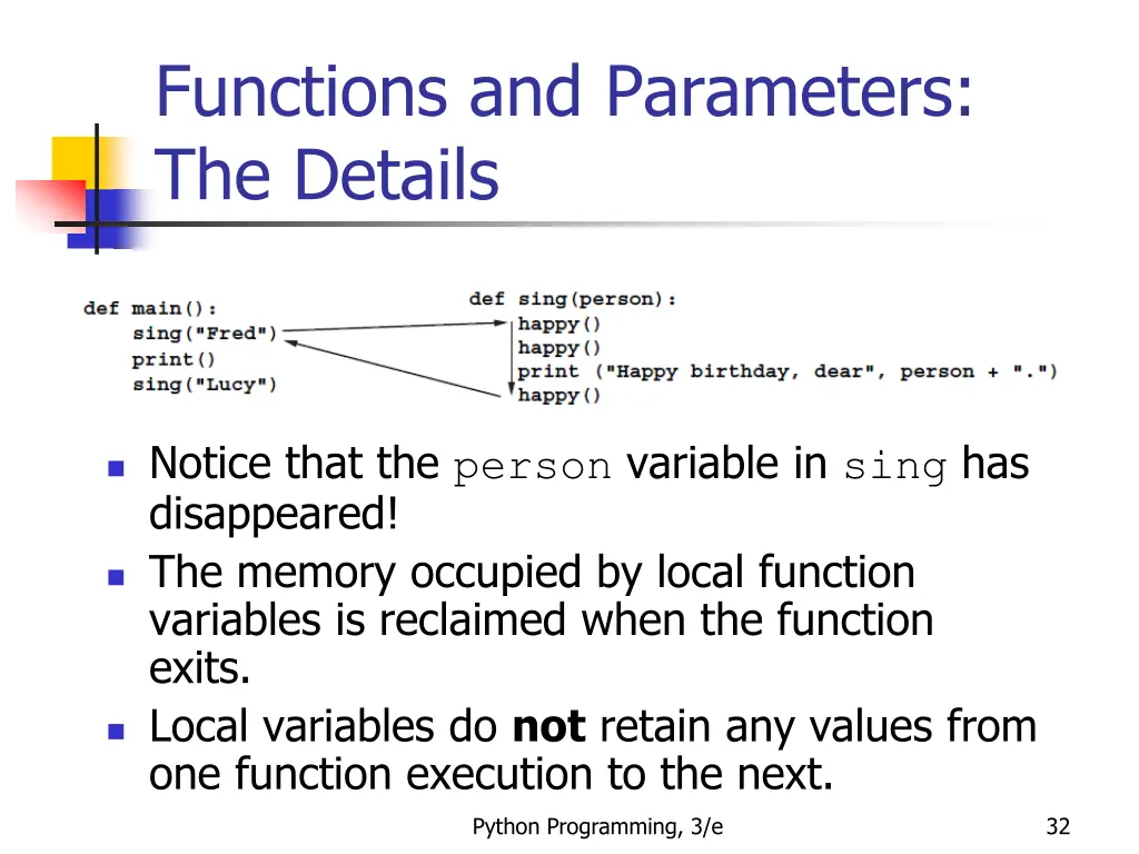 functions and parameters the details 11