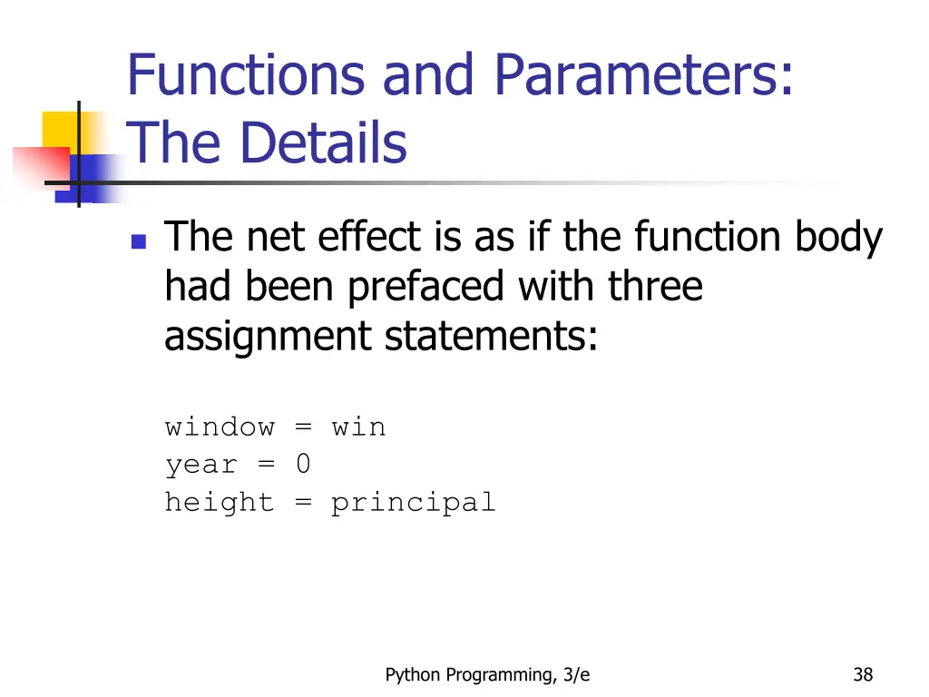 functions and parameters the details 16