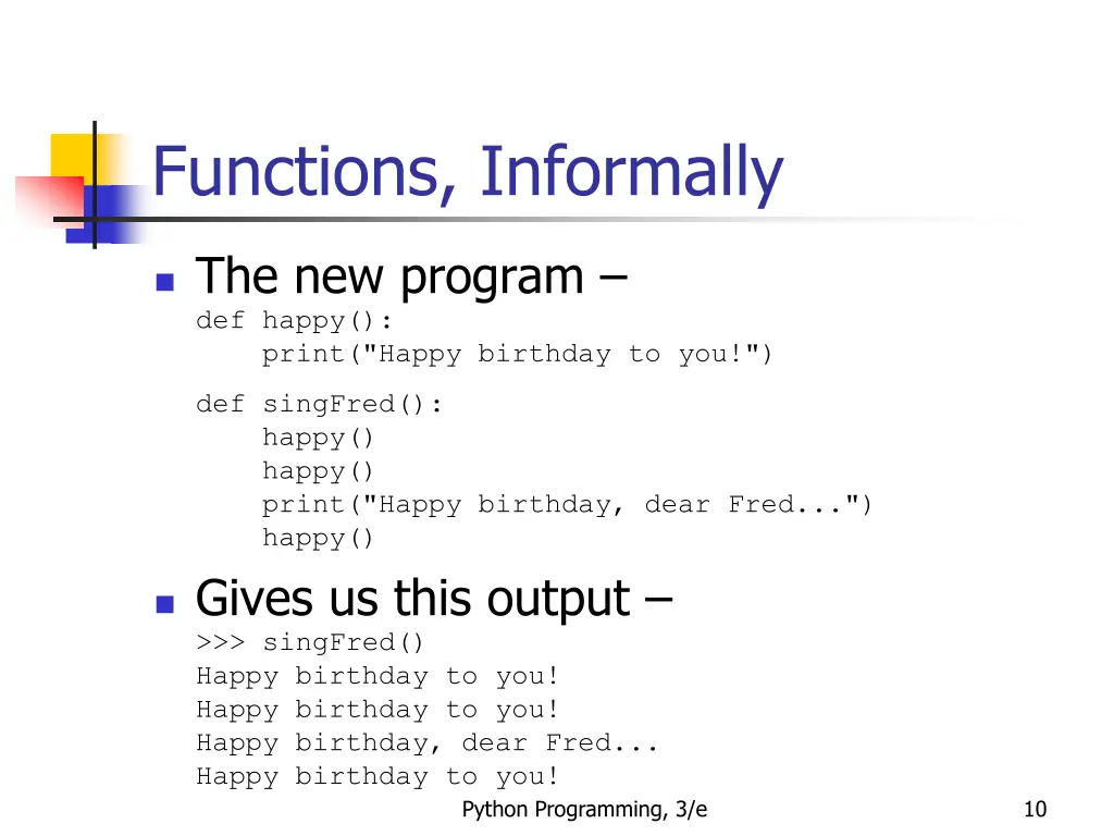 functions informally 4