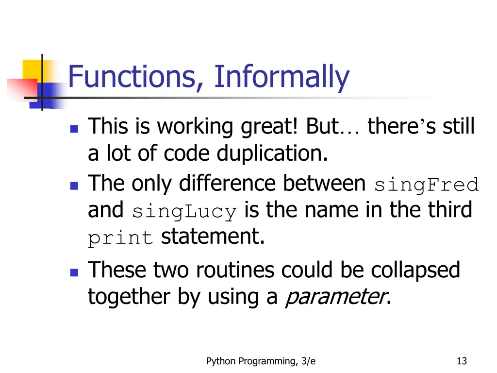 functions informally 7