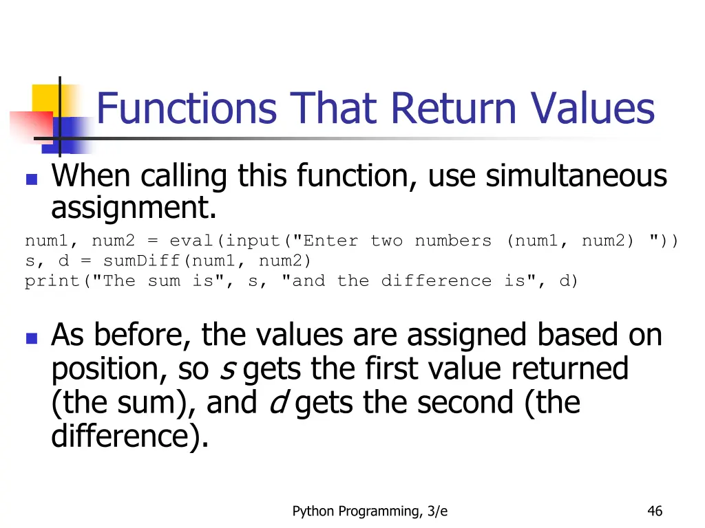 functions that return values 7