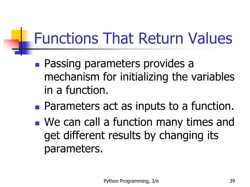 functions that return values