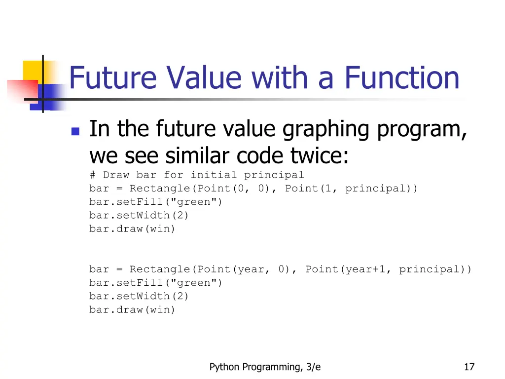 future value with a function