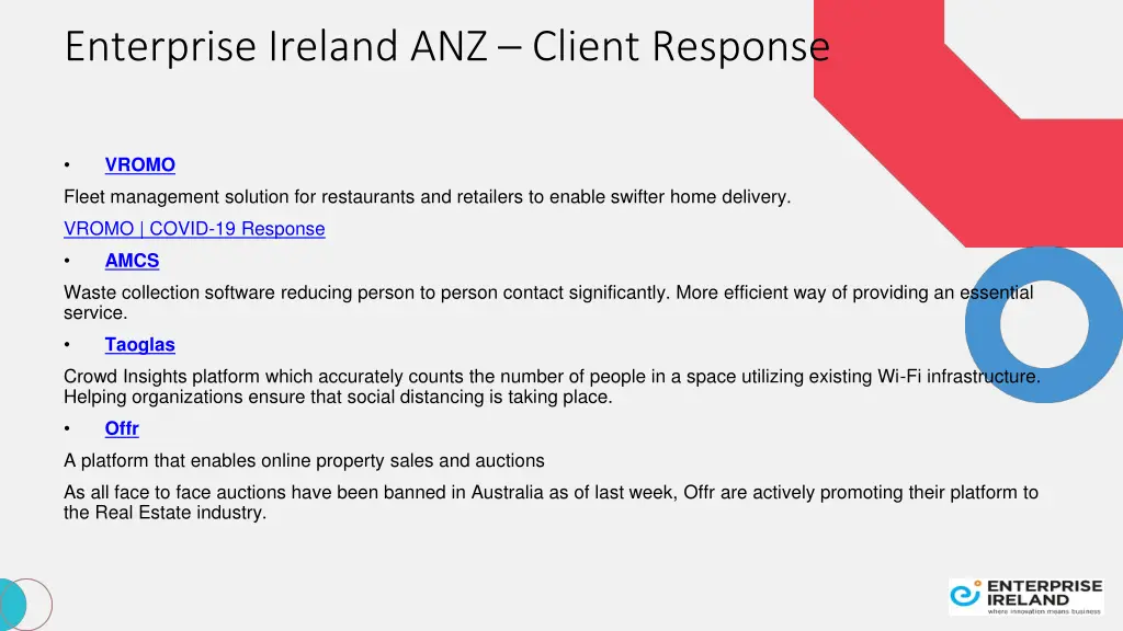 enterprise ireland anz client response 3