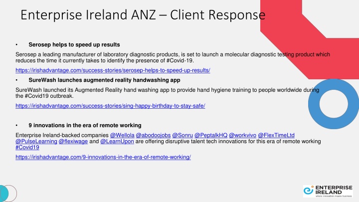 enterprise ireland anz client response