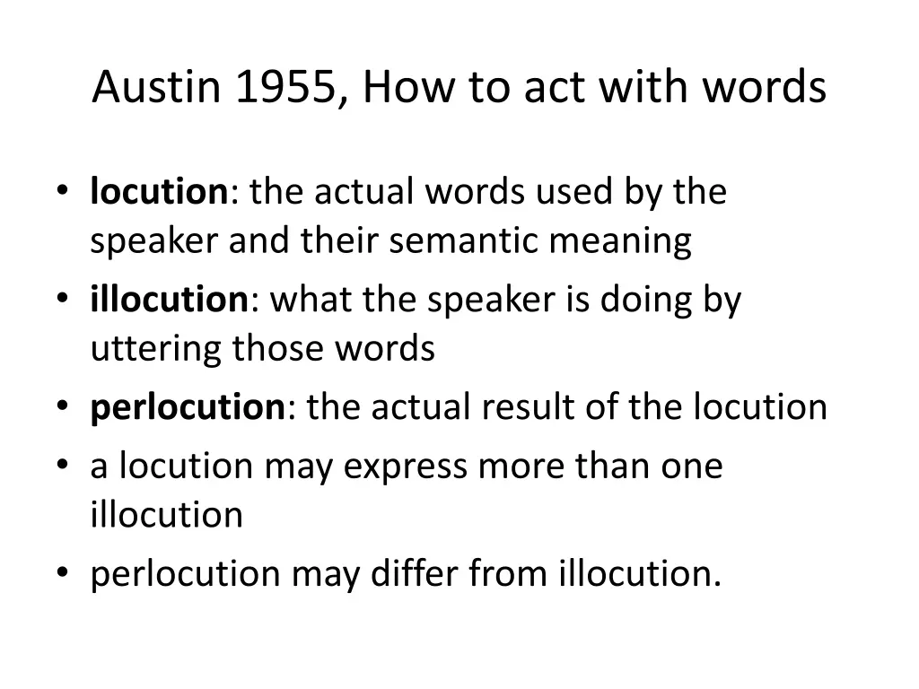 austin 1955 how to act with words