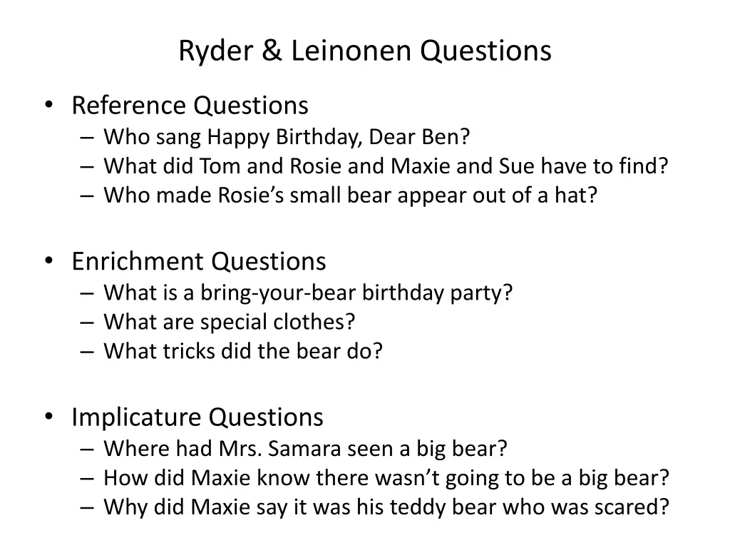 ryder leinonen questions