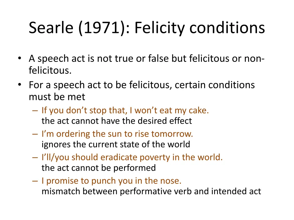 searle 1971 felicity conditions