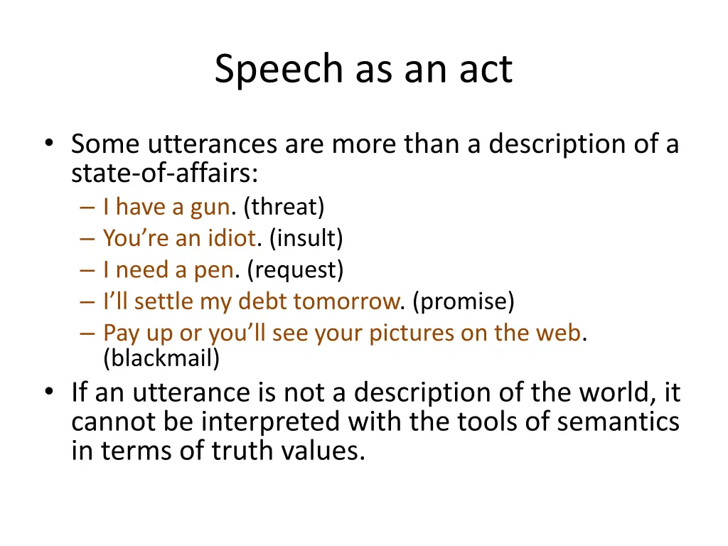 speech as an act