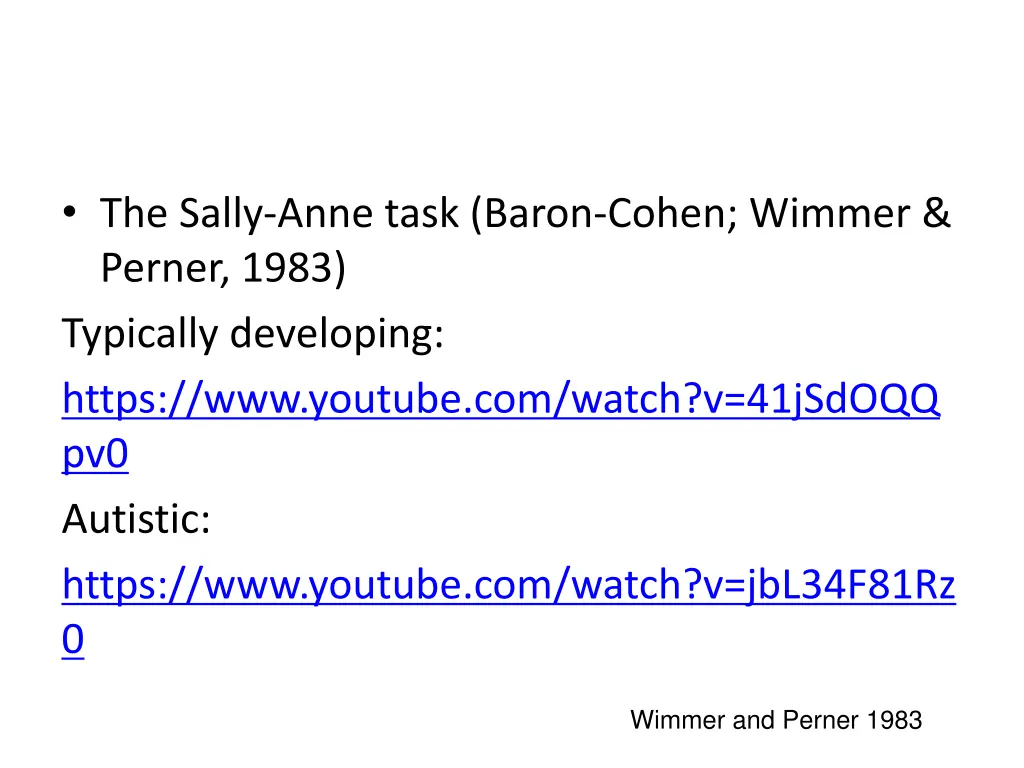 the sally anne task baron cohen wimmer perner