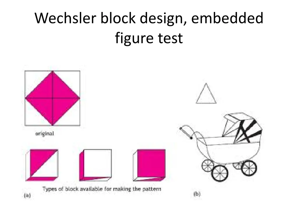 wechsler block design embedded figure test