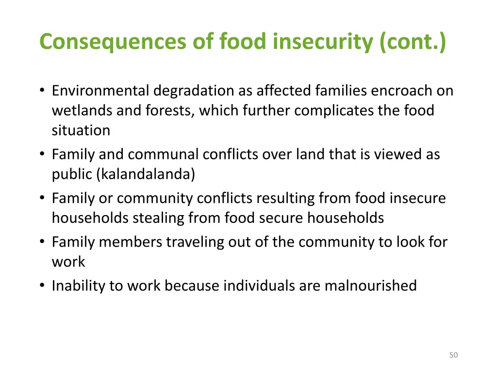 consequences of food insecurity cont