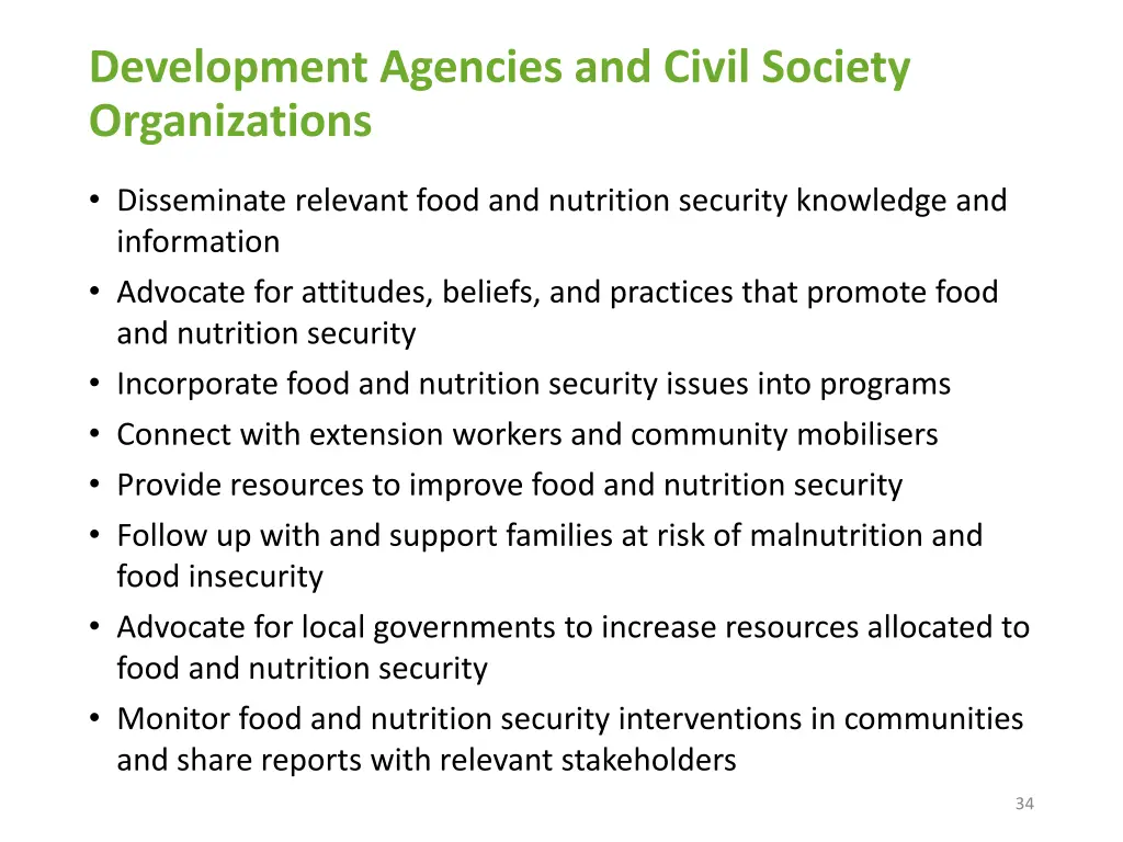 development agencies and civil society