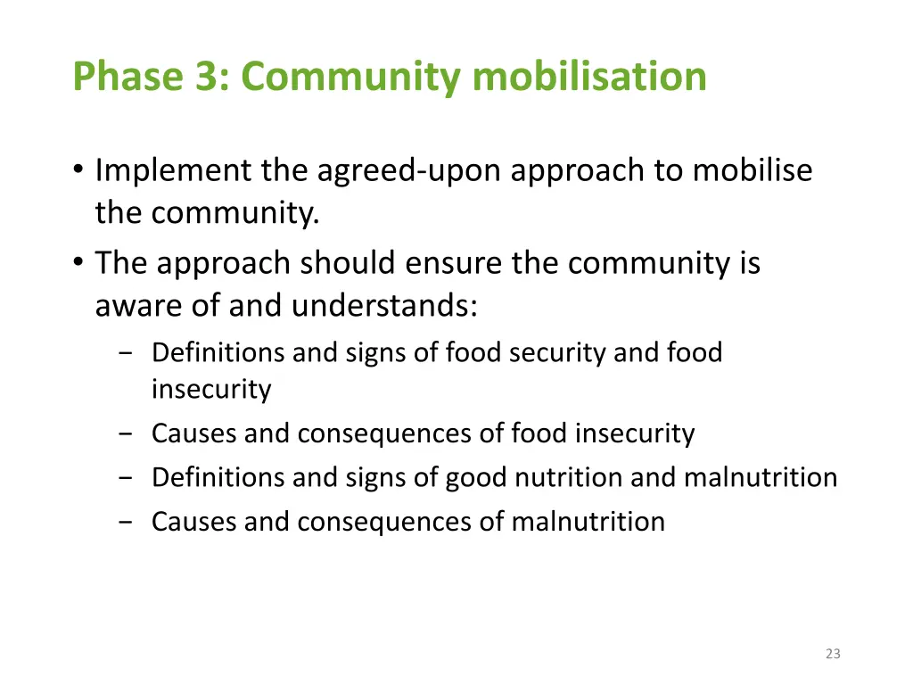 phase 3 community mobilisation