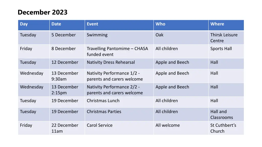 december 2023