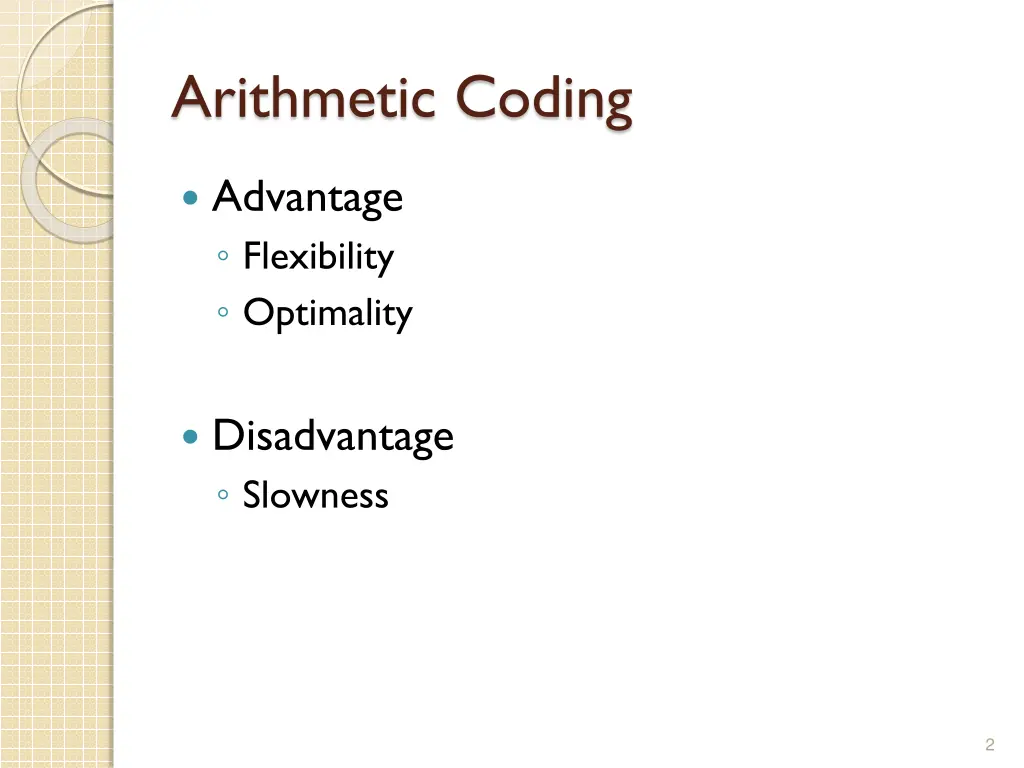 arithmetic coding