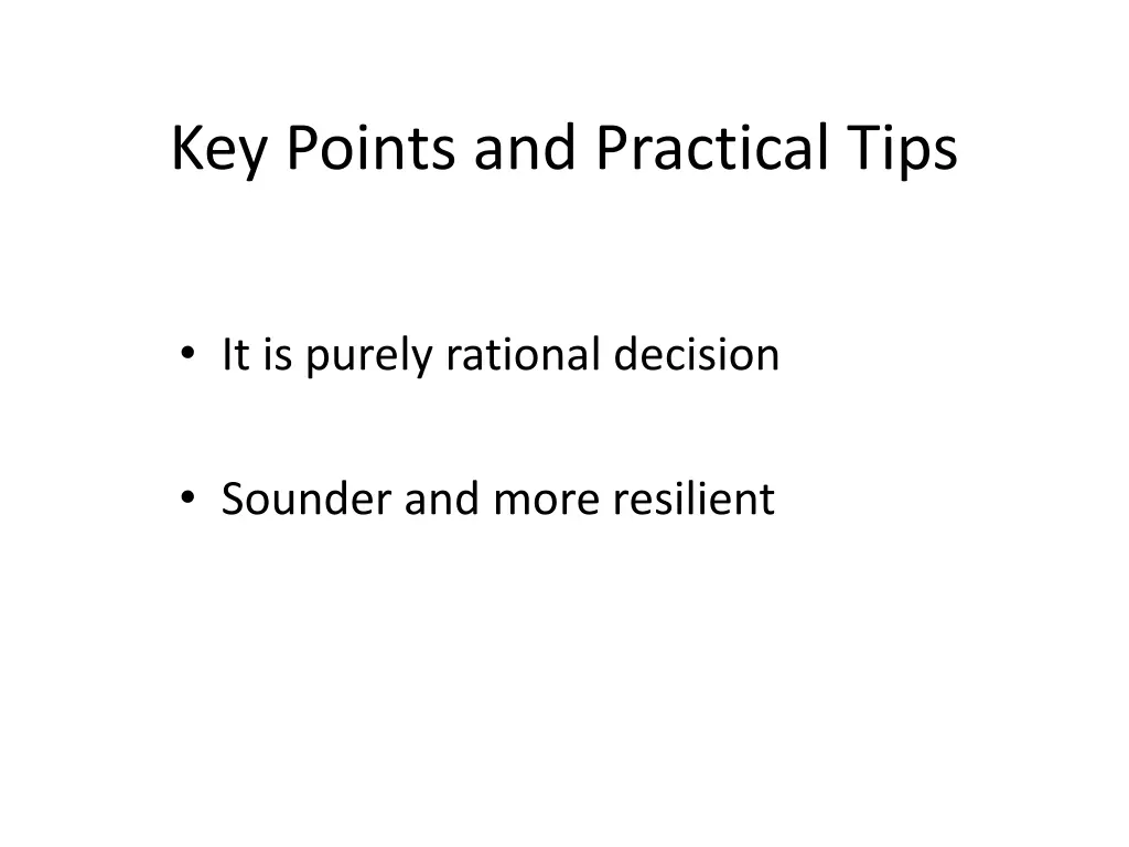 key points and practical tips