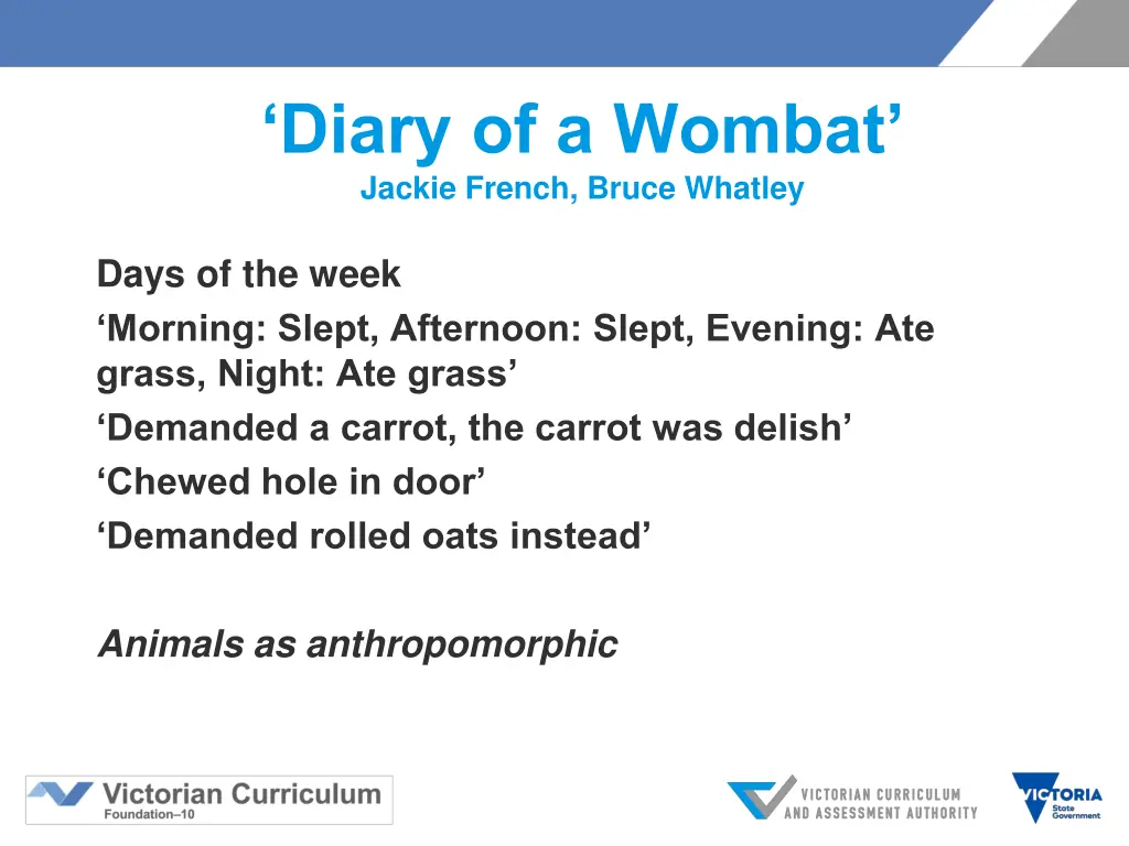 diary of a wombat jackie french bruce whatley