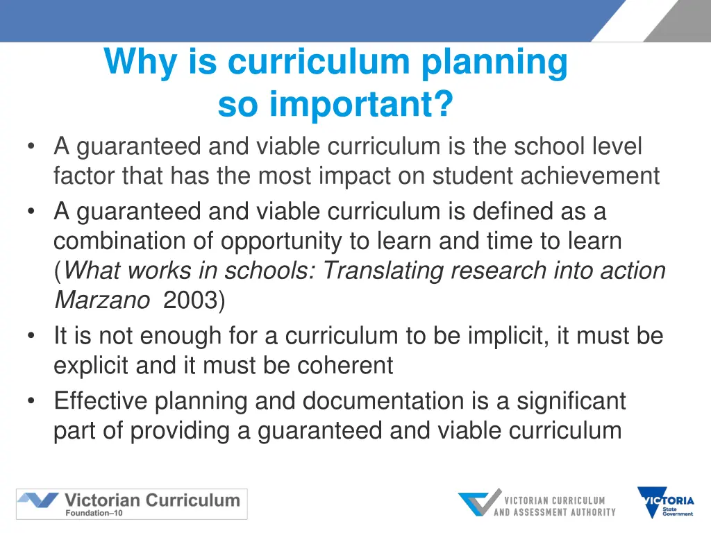 why is curriculum planning so important