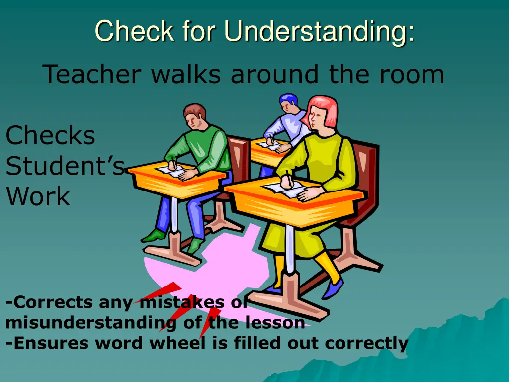 check for understanding teacher walks around