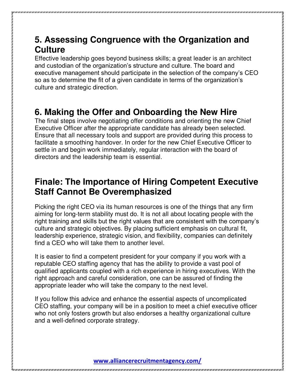 5 assessing congruence with the organization