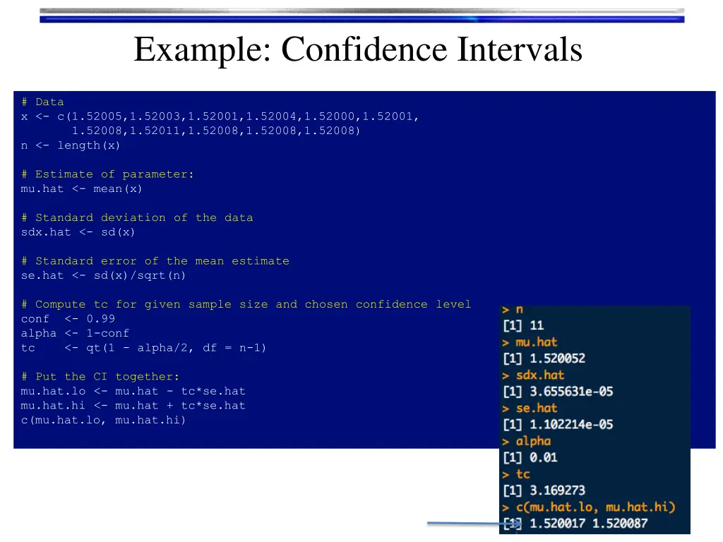 example confidence intervals 1