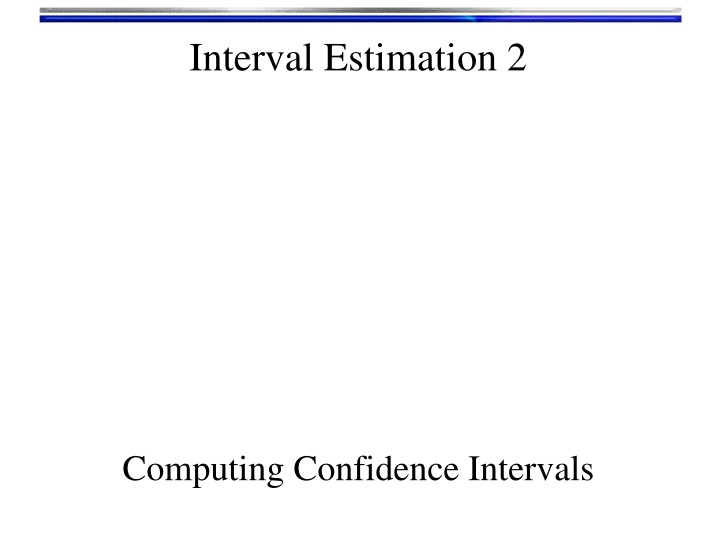 interval estimation 2