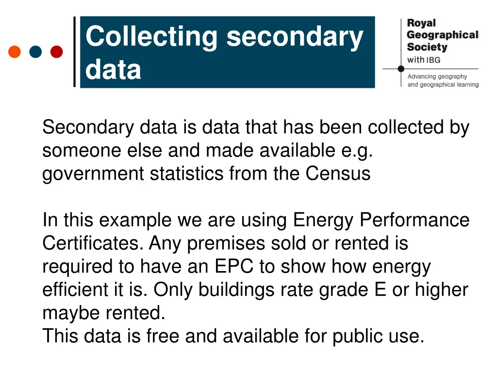 collecting secondary data