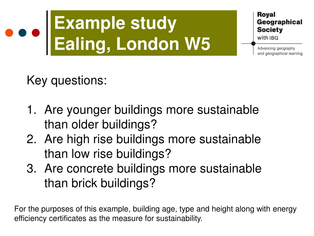 example study ealing london w5