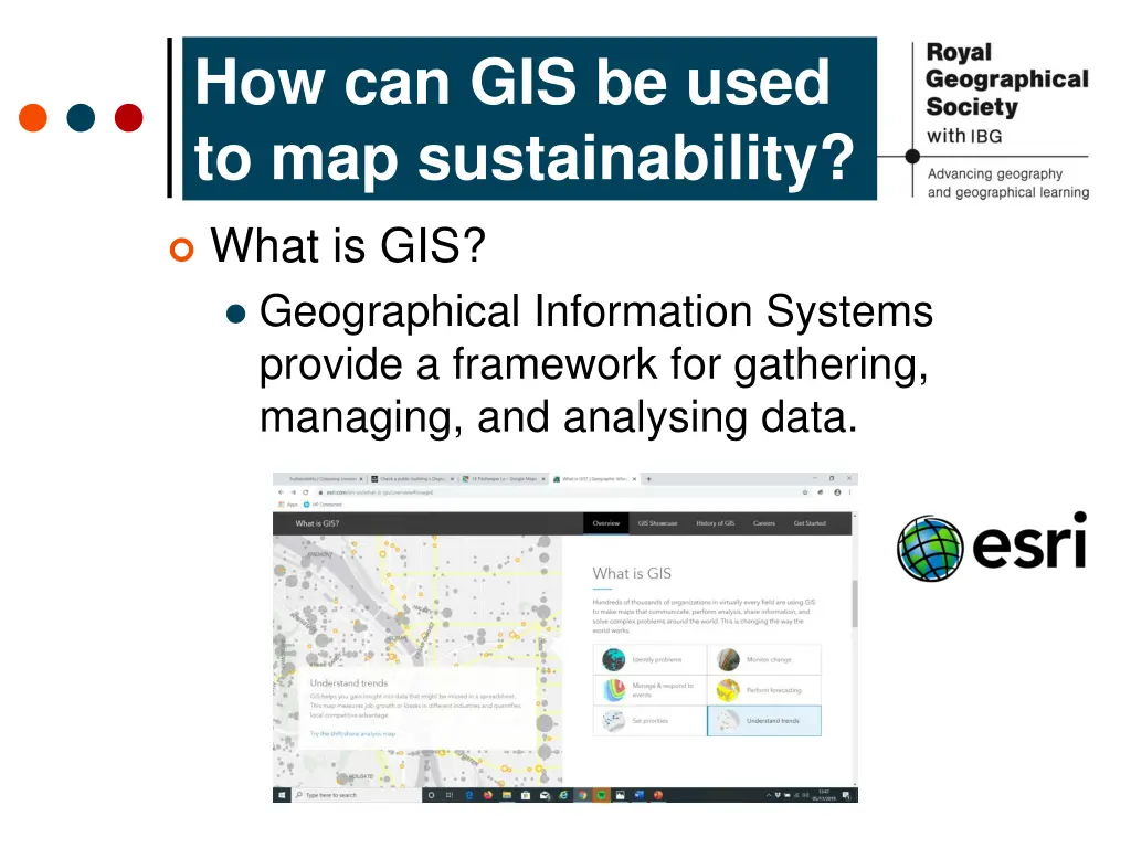 how can gis be used to map sustainability