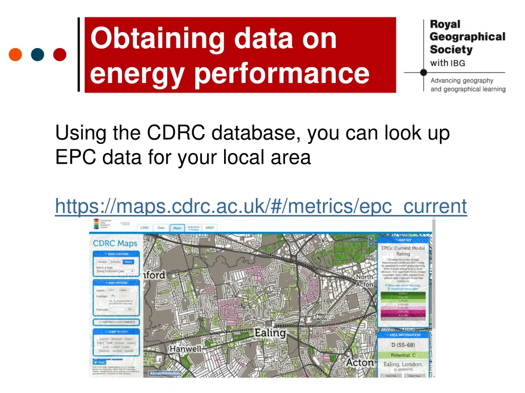 obtaining data on energy performance