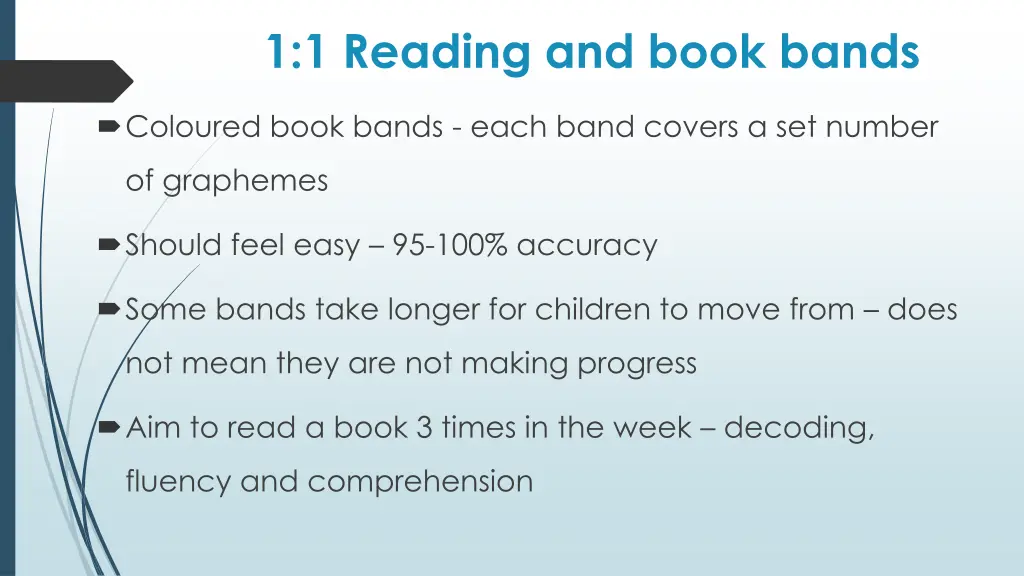 1 1 reading and book bands