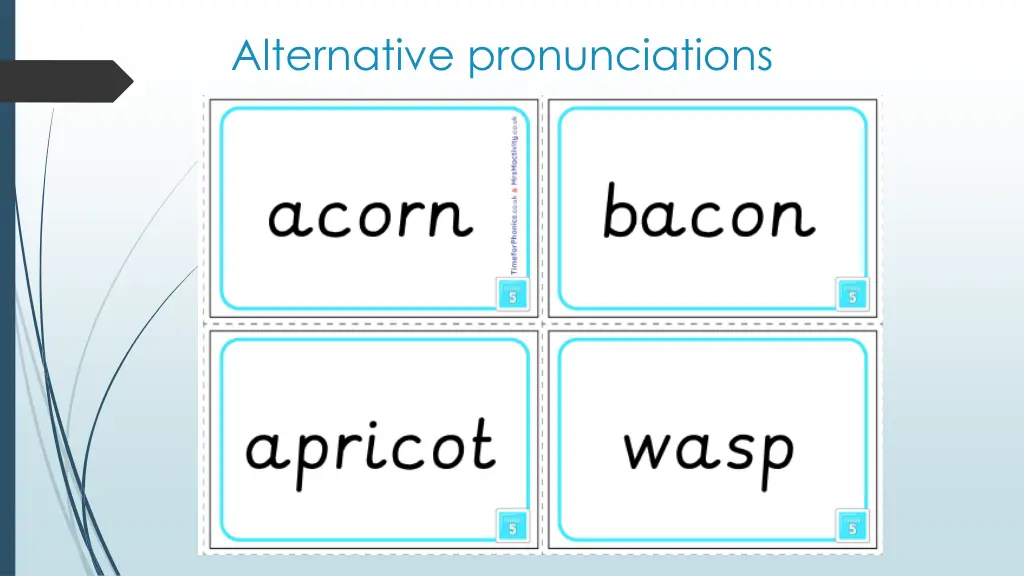 alternative pronunciations