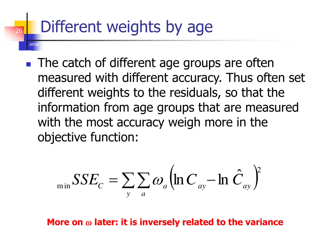 different weights by age