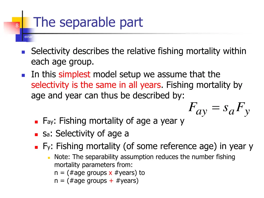 the separable part