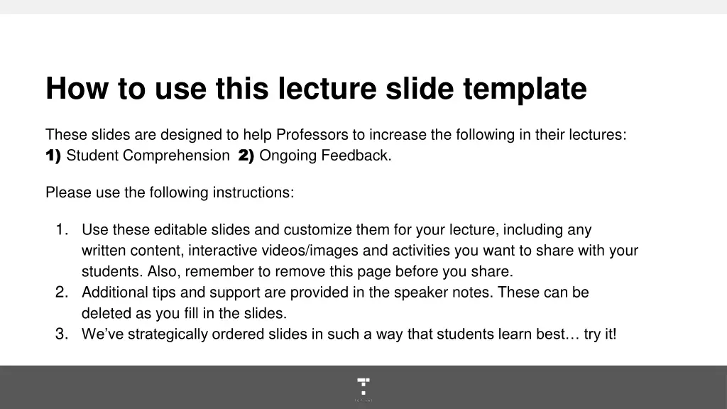 how to use this lecture slide template