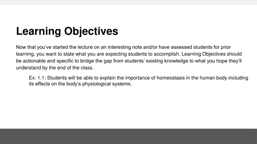 learning objectives