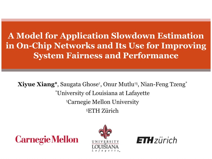 a model for application slowdown estimation