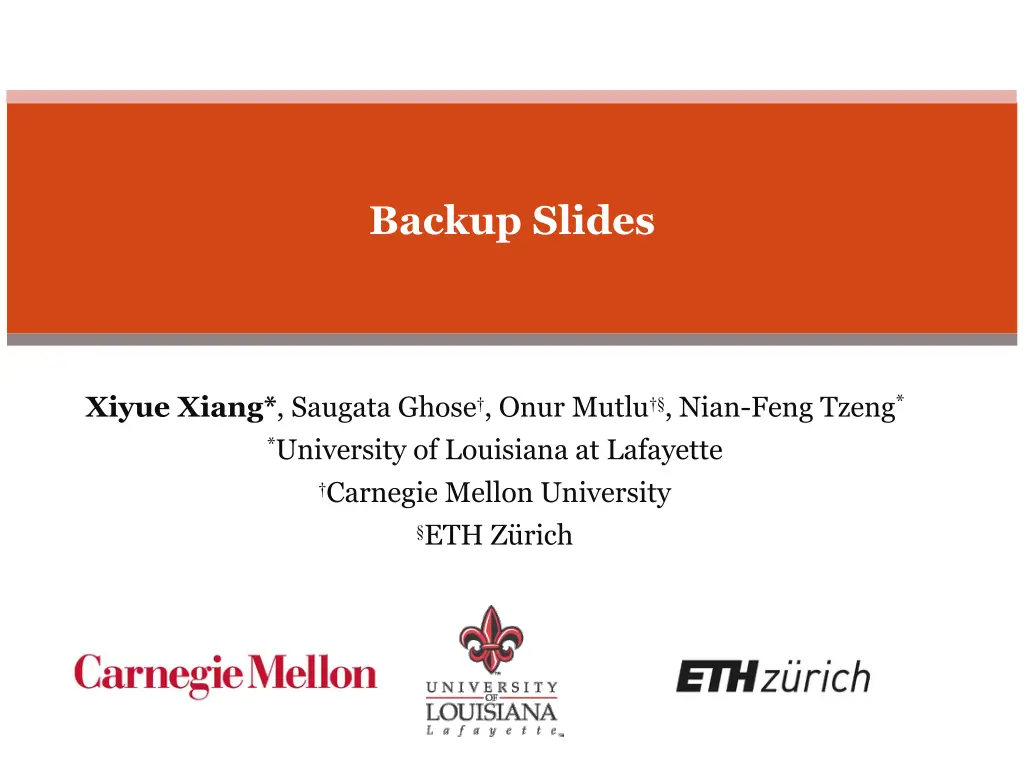 backup slides