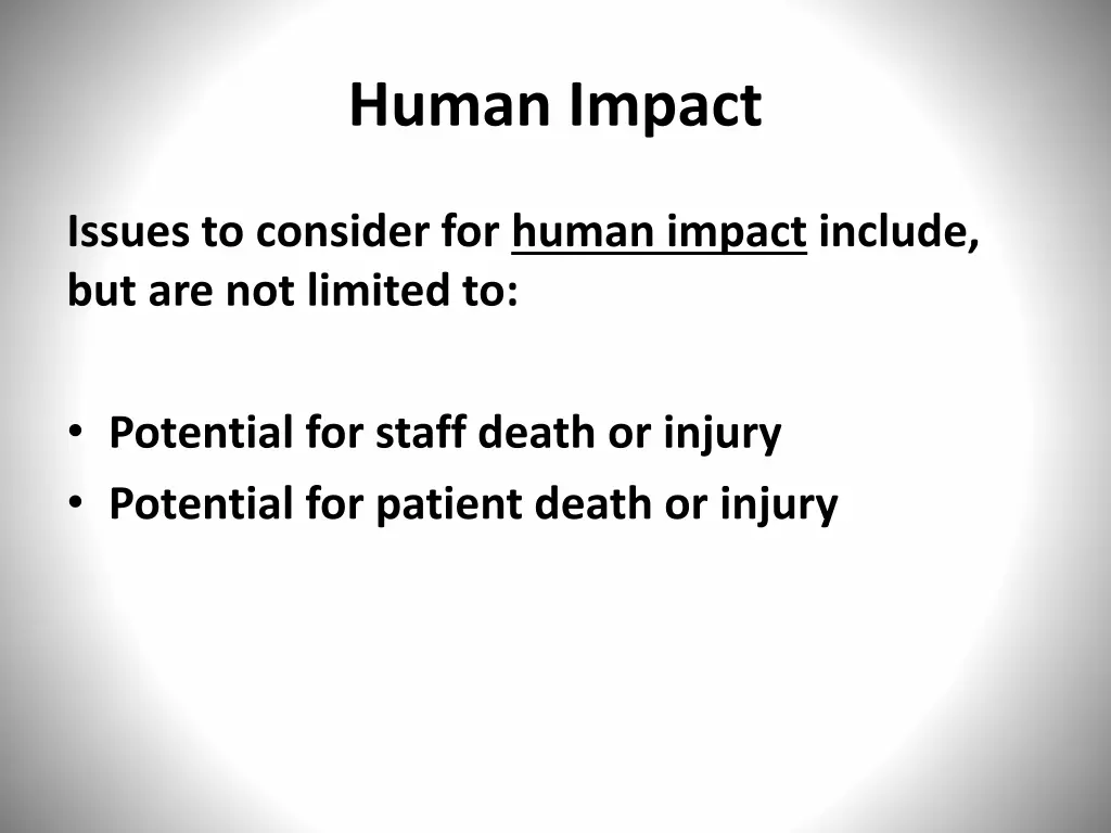 human impact