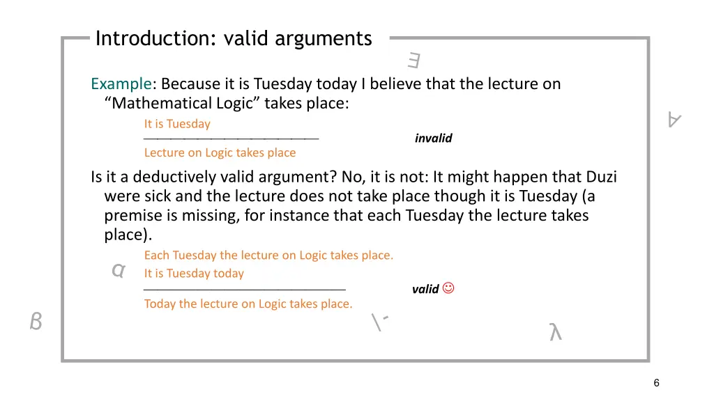 introduction valid arguments 1